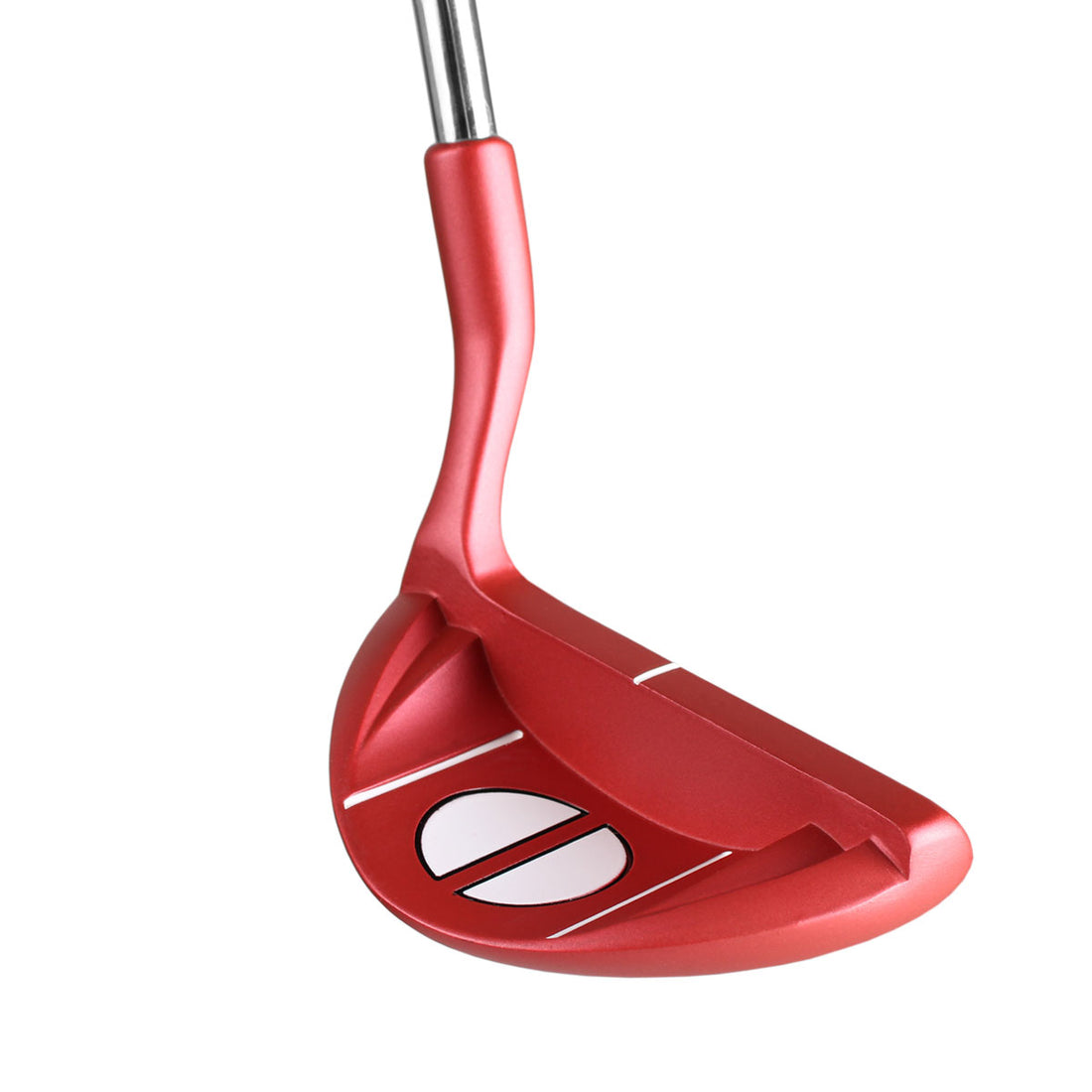 angle top and back view of a red Orlimar Golf Escape Mallet Chipper