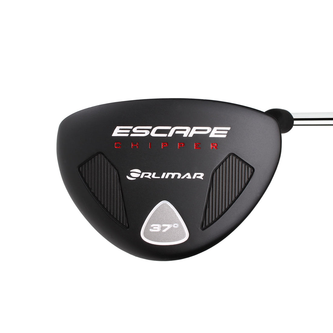 sole view of a right handed 37 degree black Orlimar Golf Escape Mallet Chipper