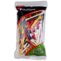 Orlimar Multi Colored (Red, Yellow, Tan, White, Blue) Golf Tees 2 3/4-Inch, Wood, 100-Pack