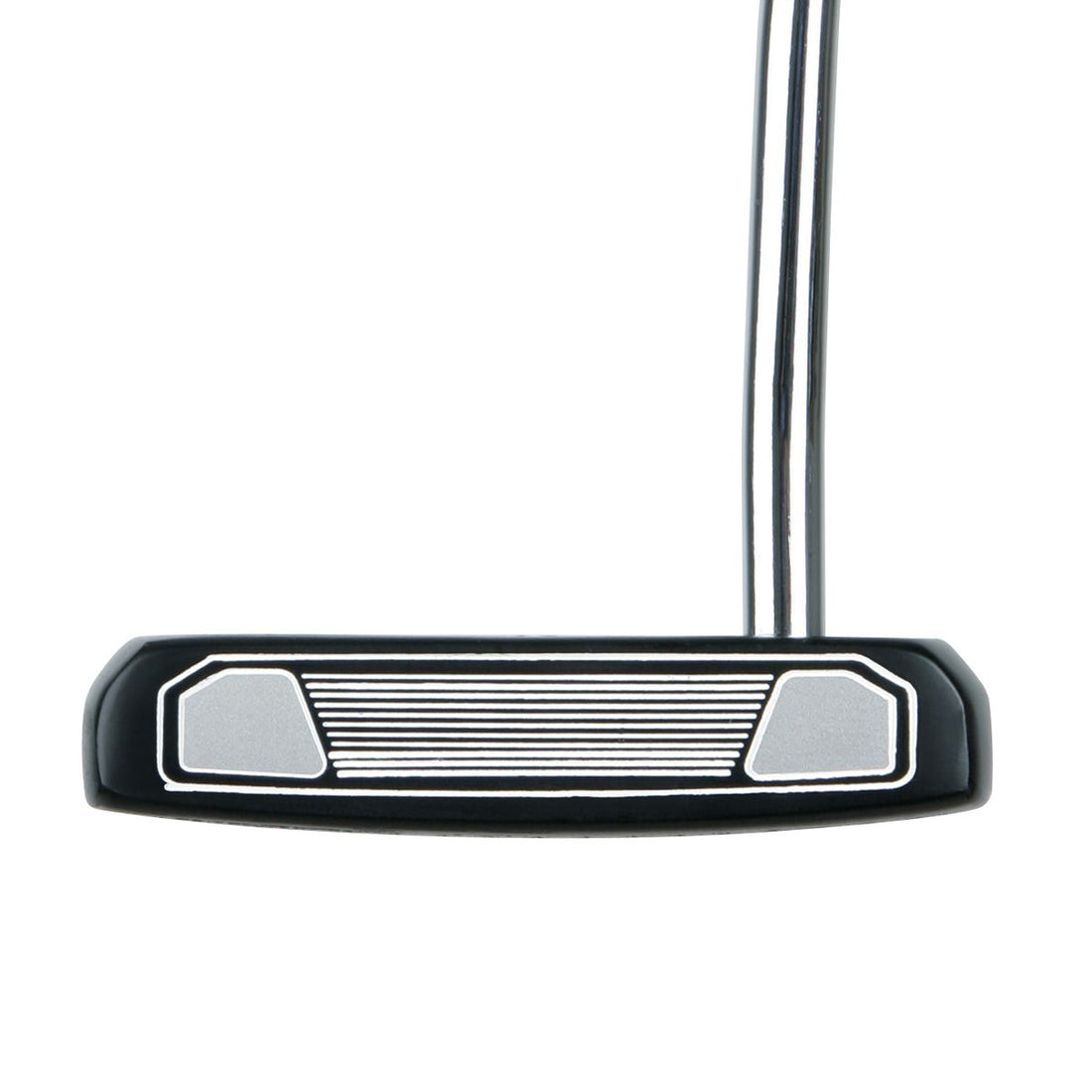 face view of a black Orlimar F60 Putter with white and black face insert