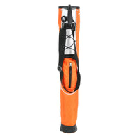 front view of orange Orlimar Pitch 'N Putt Lightweight Stand Carry Bag