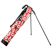 Orlimar Hawaiian Hibiscus Pitch 'n Putt Lightweight Stand Carry Bag with legs out