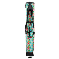 front of Orlimar Hibiscus Flowers Pitch 'n Putt Lightweight Stand Carry Bag