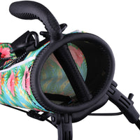 Two-way top of Orlimar Hibiscus Flowers Pitch 'n Putt Lightweight Stand Carry Bag