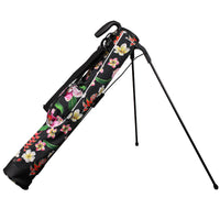 Orlimar Tropical Floral Pitch 'n Putt Lightweight Stand Carry Bag with legs out