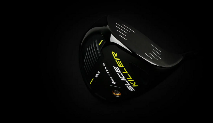 angled sole and face view of a 10.5 degree Orlimar Slice Killer Titanium Driver on a black background