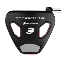 sole view of the women's Orlimar Tangent T3 Pink Mallet Putter
