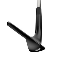 toe view of an Orlimar Spin Tech Full Face Black/Pink Golf Wedge for Women