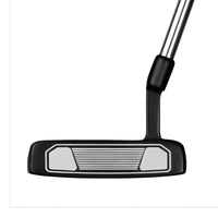 face view of a right handed Black/Red Orlimar F3 Putter with a white and black face insert