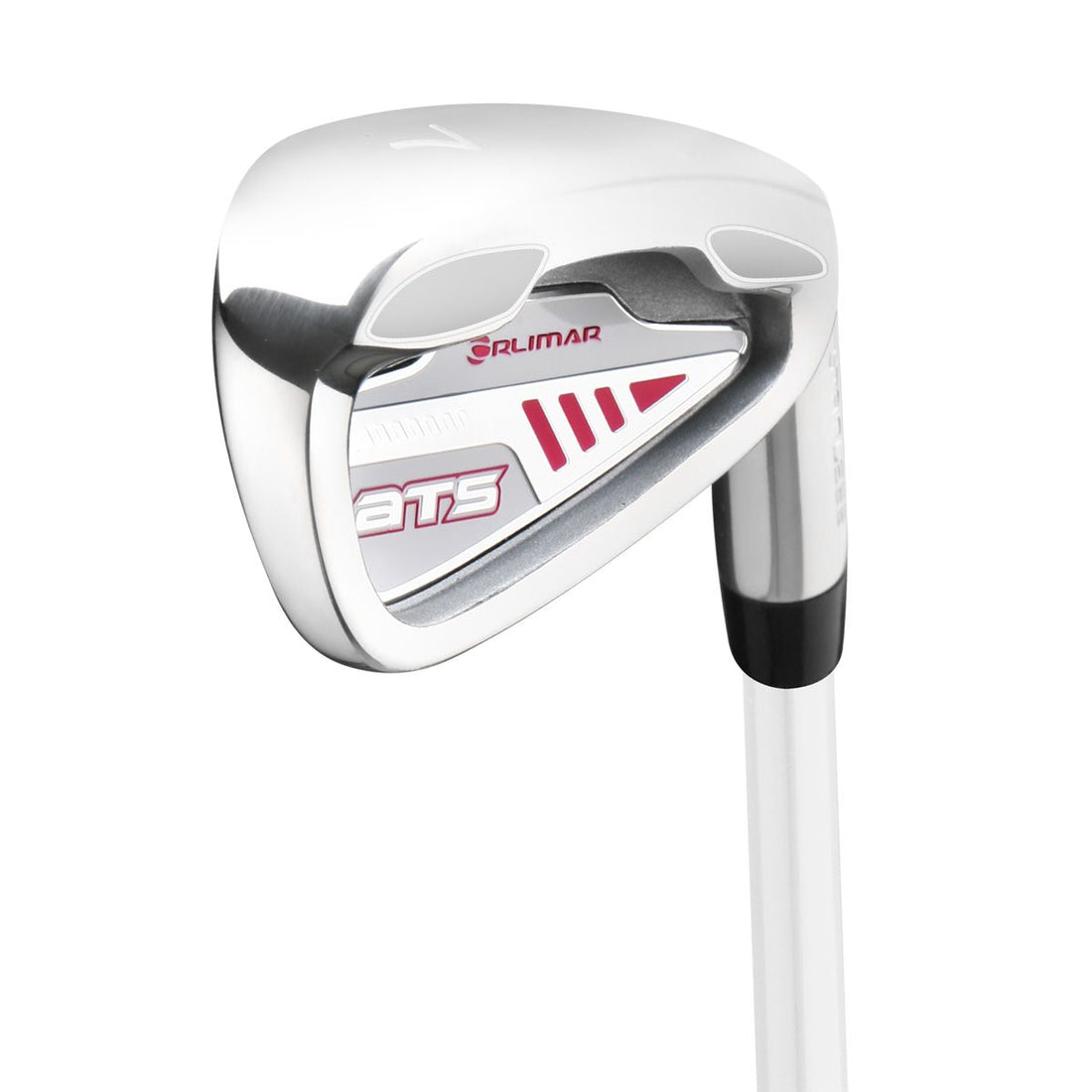 angle back cavity view of an Orlimar ATS Junior Girls Pink Series 7 iron