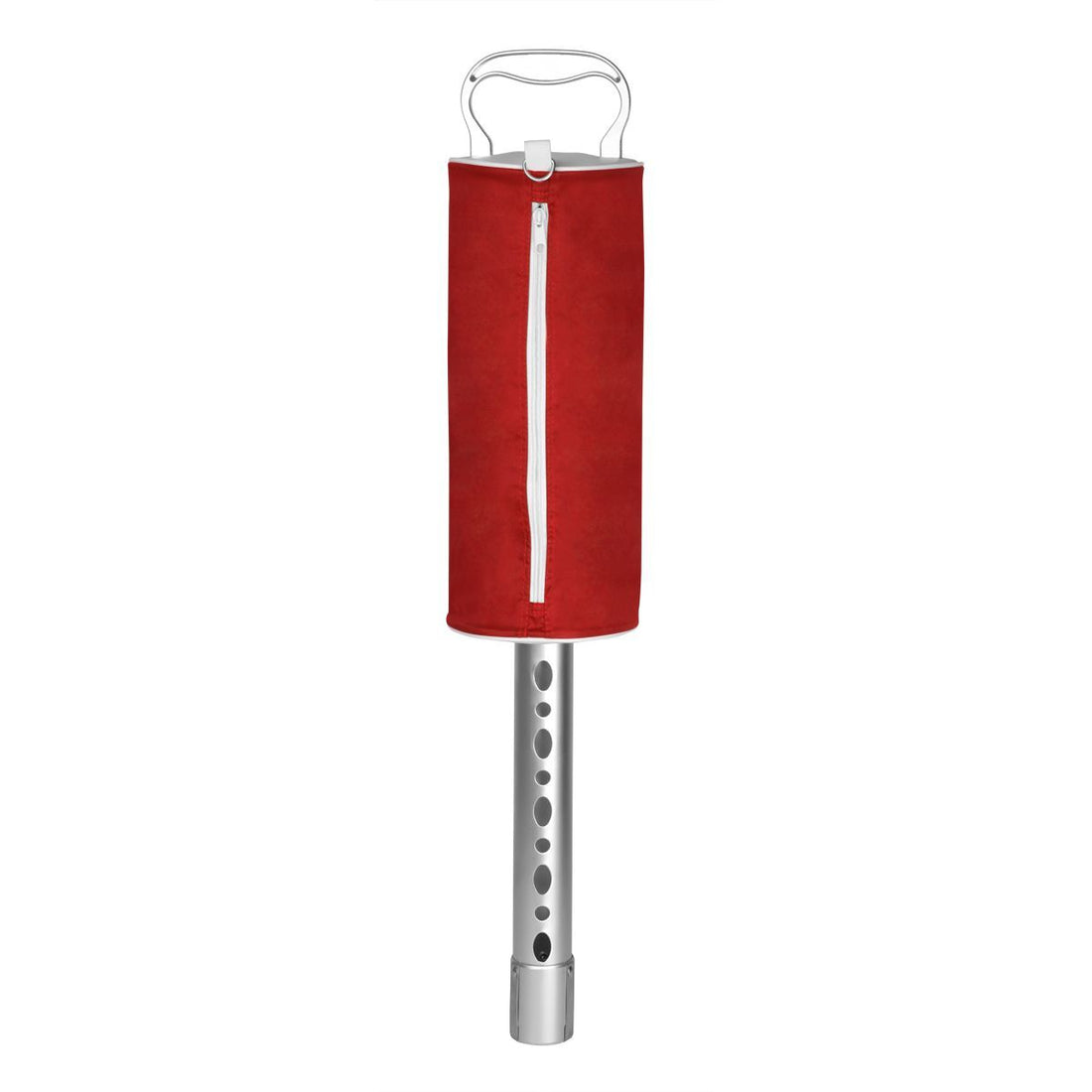 red Orlimar Golf Ball Shag Bag with Aluminum Handle and Frame