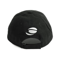 back view of an Orlimar Golf Black Adjustable Hat with the embroidered white Orlimar logo