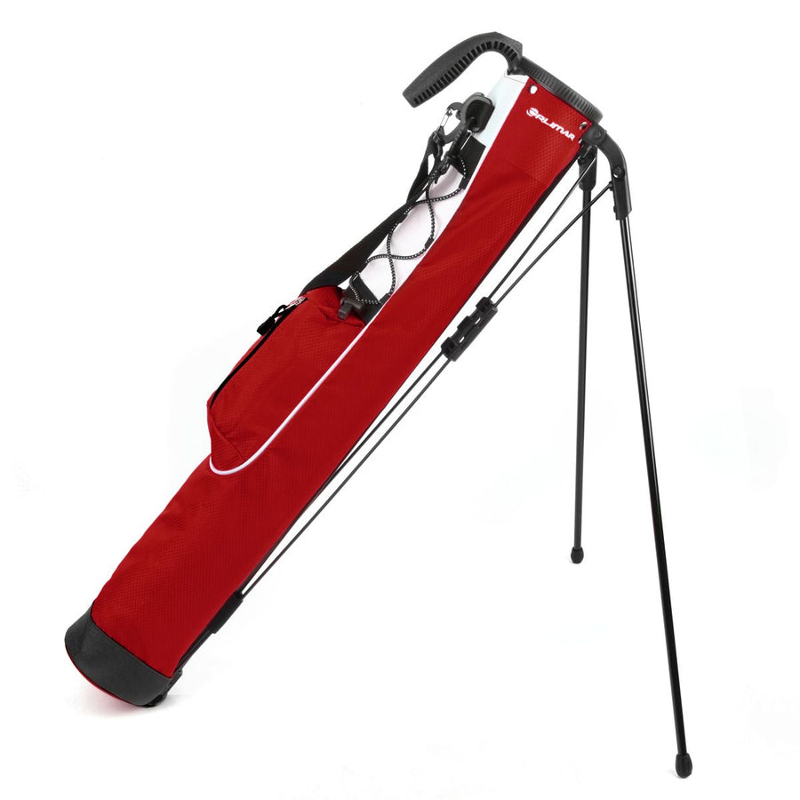 brick red Orlimar Pitch 'N Putt Lightweight Stand Carry Bag with stand legs out