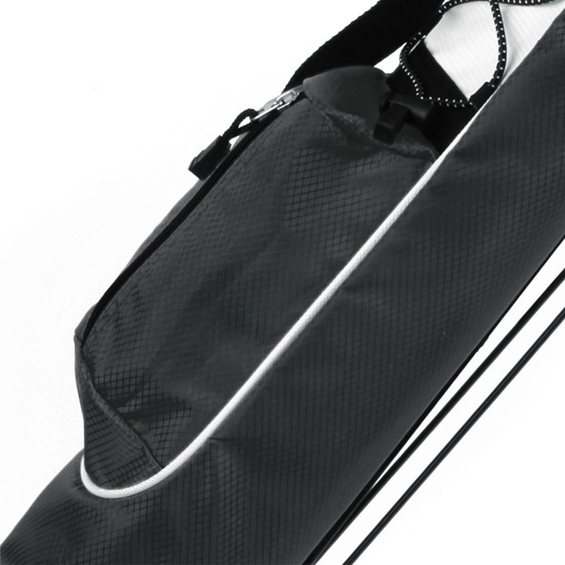 zippered accessories pocket on a slate gray Orlimar Pitch &