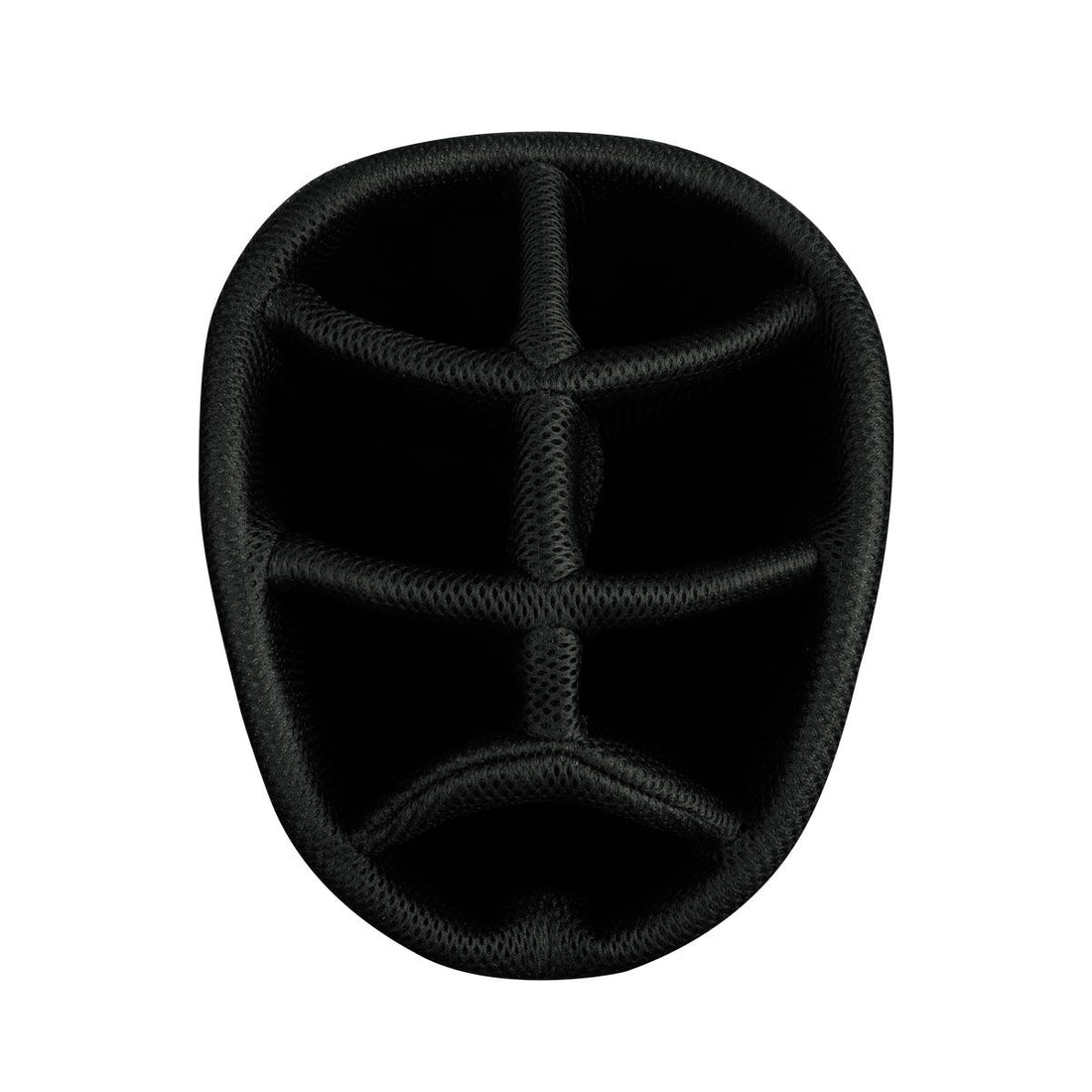 top view the 7-way divider top on an Orlimar SRX 7.4 Black Golf Stand Bag
