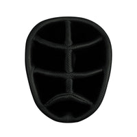 top view the 7-way divider top on an Orlimar SRX 7.4 Black Golf Stand Bag