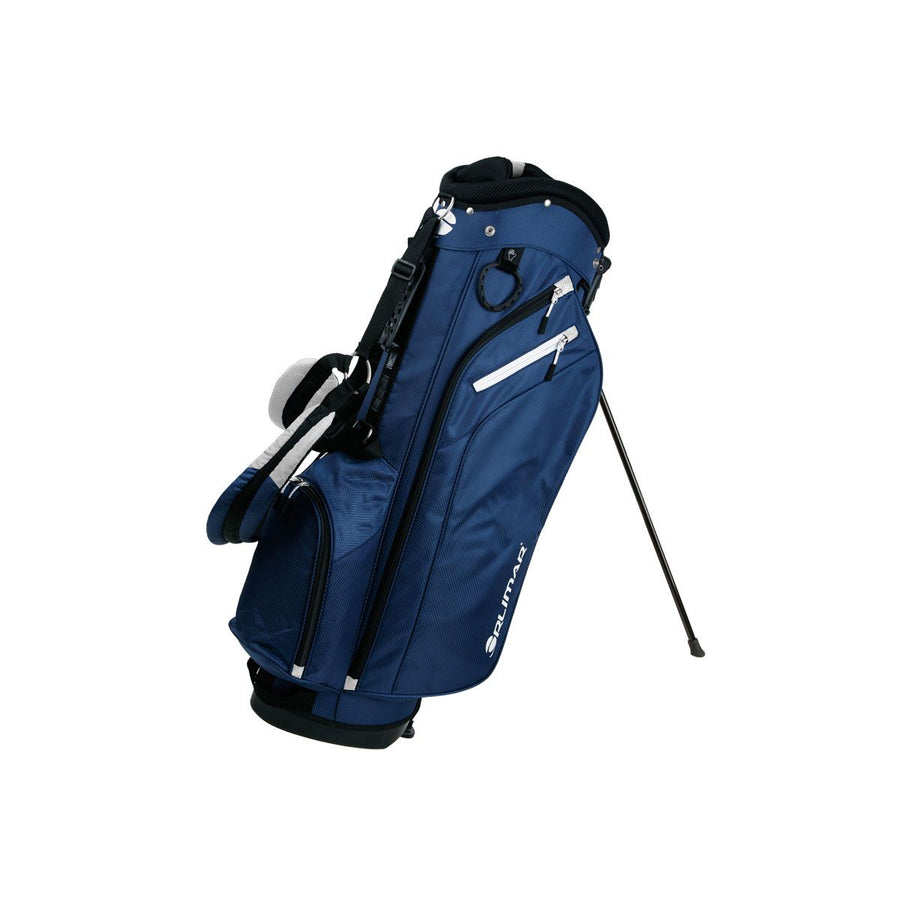Navy Orlimar SRX 7.4 Golf Stand Bag with leg extended