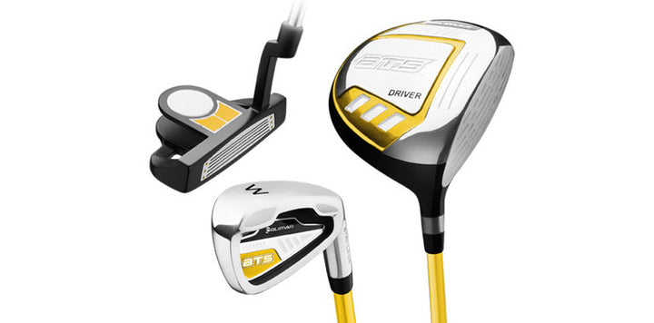 Orlimar ATS Junior Yellow Series Putter, Wedge, and Driver golf clubs for ages 3 and under
