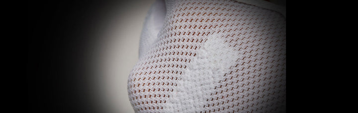 breathable mesh back on an Orlimar Allante Half-Finger Golf Glove
