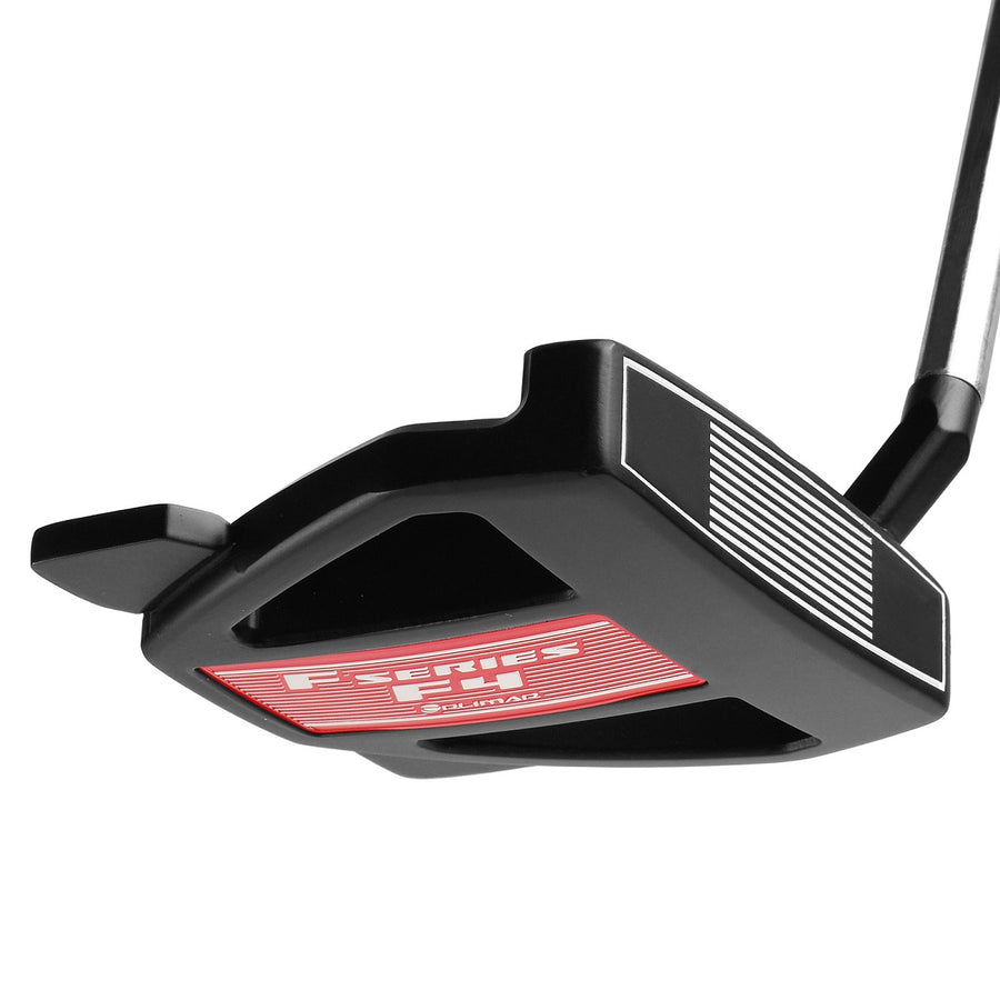 angled sole and face view of the black Orlimar F4 Putter