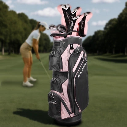 Allante golf set on a golf course, person in the background