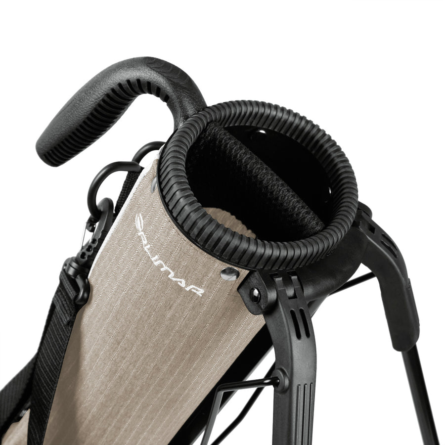 two-way divider top of a mocha colored Orlimar Pitch 'N Putt Golf bag