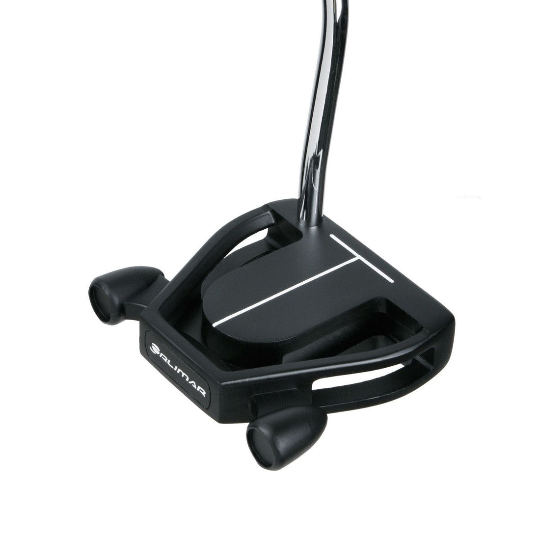 angled top and rear view of a right handed black Orlimar F80 Putter with a T-shaped sight line