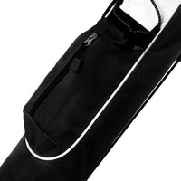 zippered accessories pocket on a black Orlimar Pitch 'N Putt Lightweight Stand Carry Bag