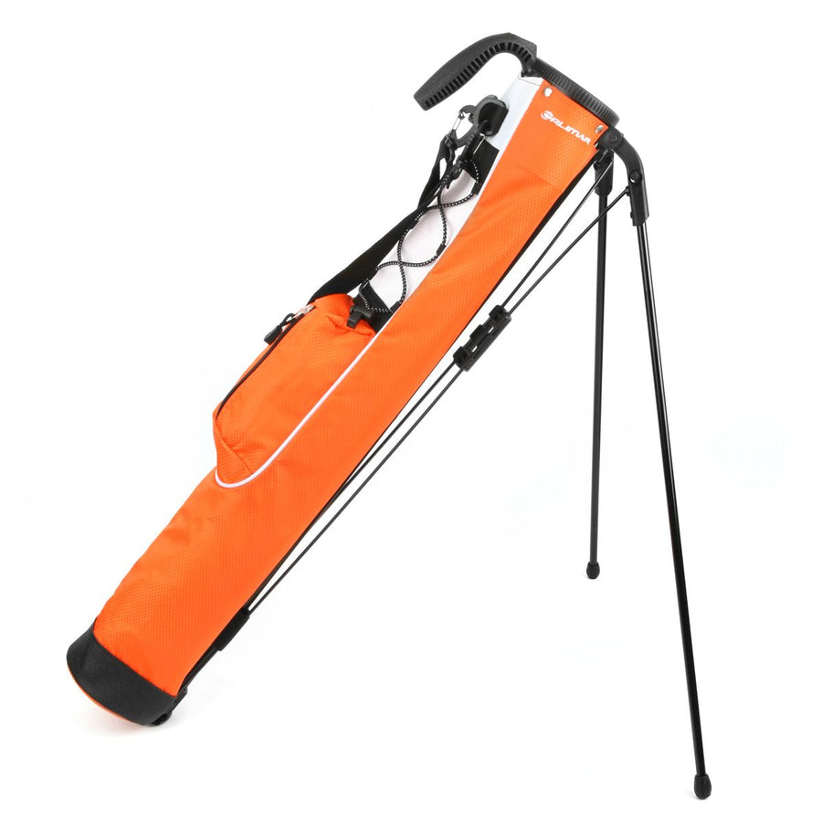 orange Orlimar Pitch 'N Putt Lightweight Stand Carry Bag with stand legs out