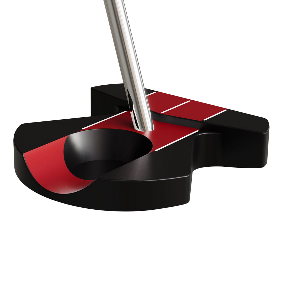 center shafted black/red zero torque putter