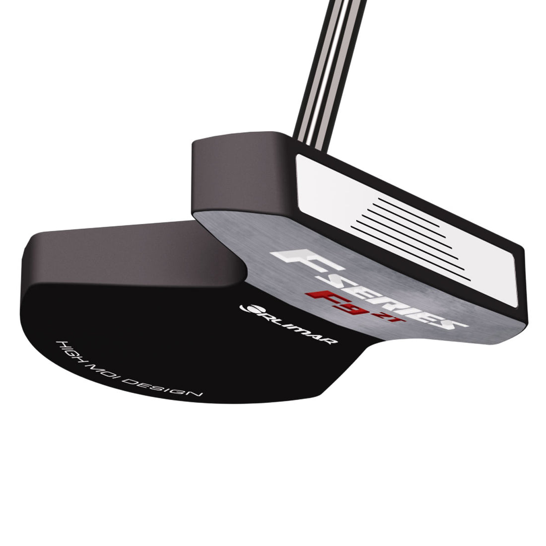 face and sole of Orlimar F9 ZT black/red zero torque putter