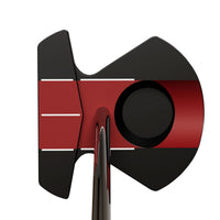 black zero torque putter with contrasting red alignment area on top