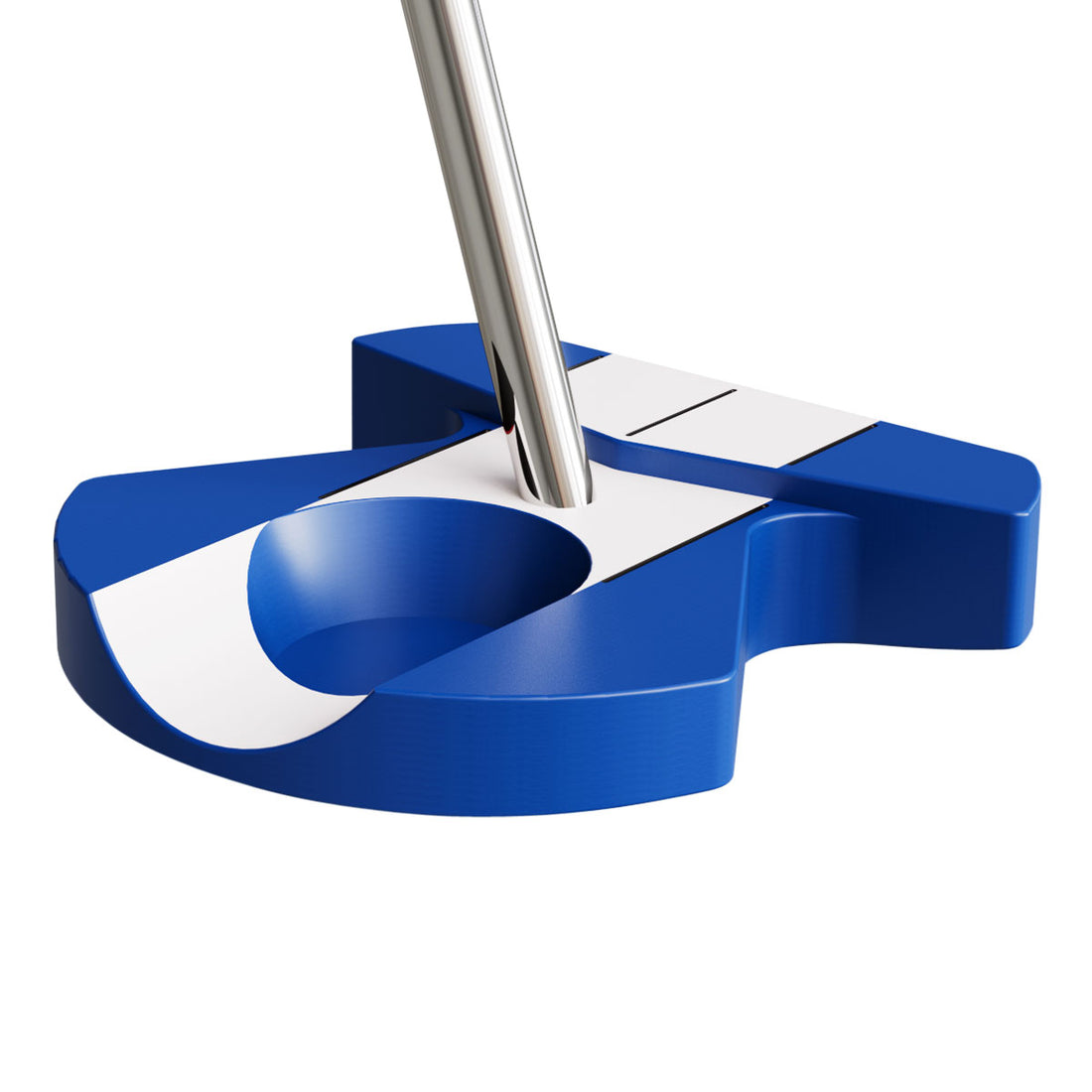 center shafted blue/white zero torque putter