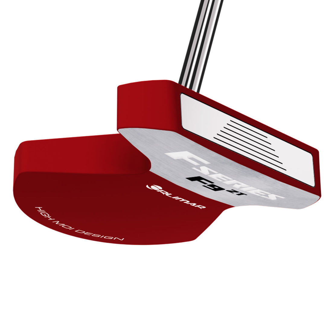 face and sole of Orlimar F9 ZT red/white zero torque putter