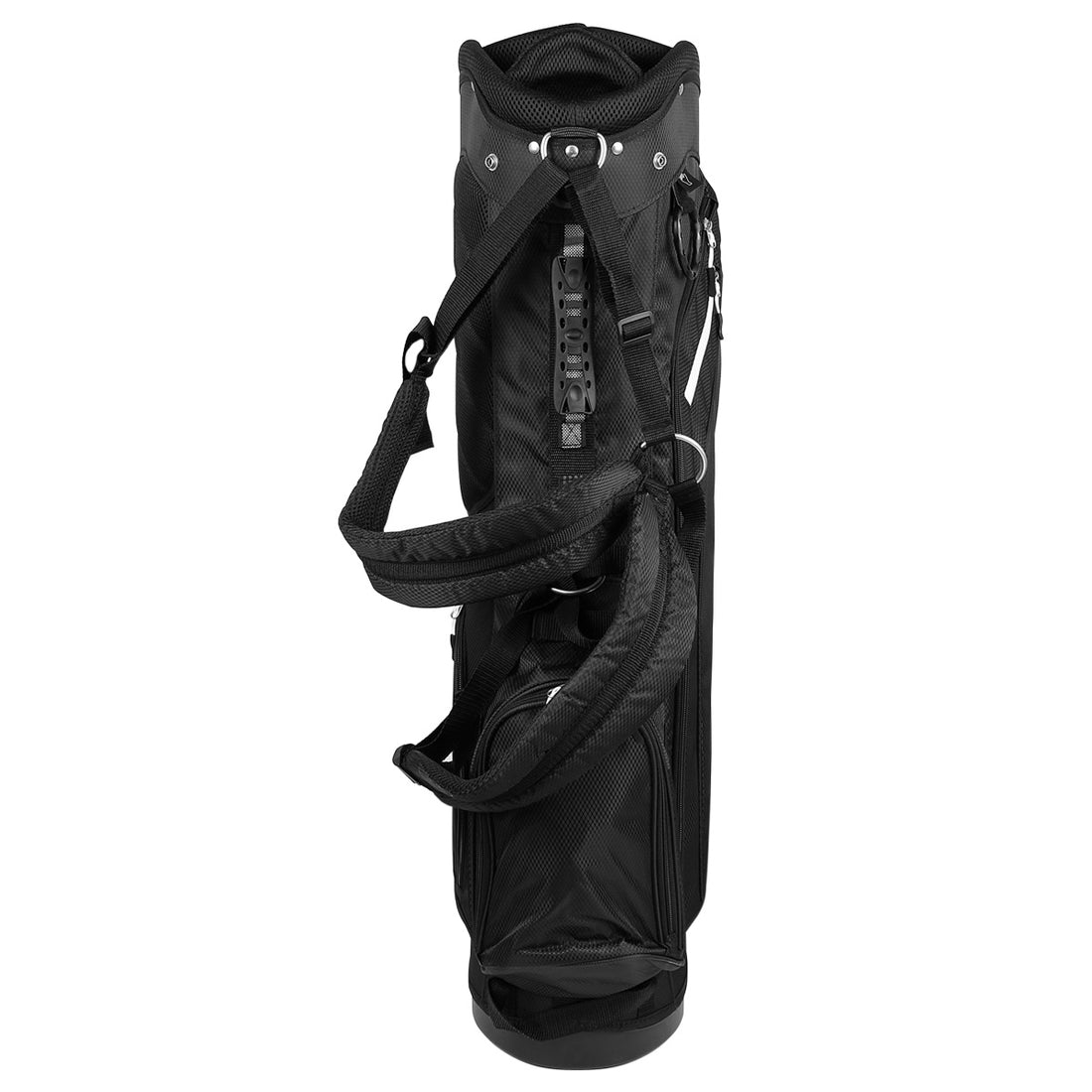 front view of a black Orlimar SRX 7.4 Golf Stand Bag