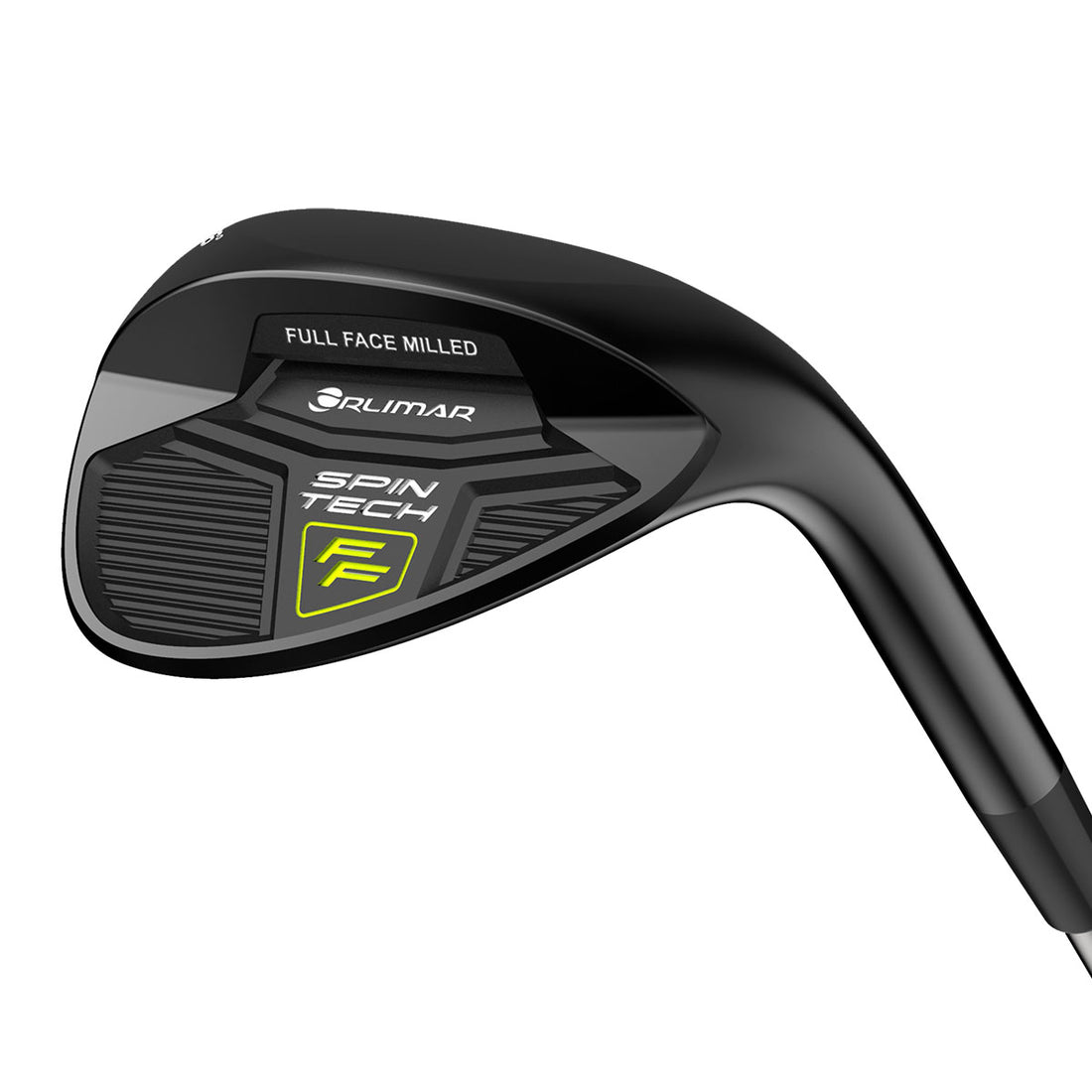 angled face and sole view of a Orlimar Spin Tech Full Face Black Wedge