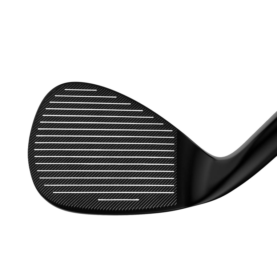 face view of a Orlimar Spin Tech Full Face Black Wedge with diagonal laser etched face grooves