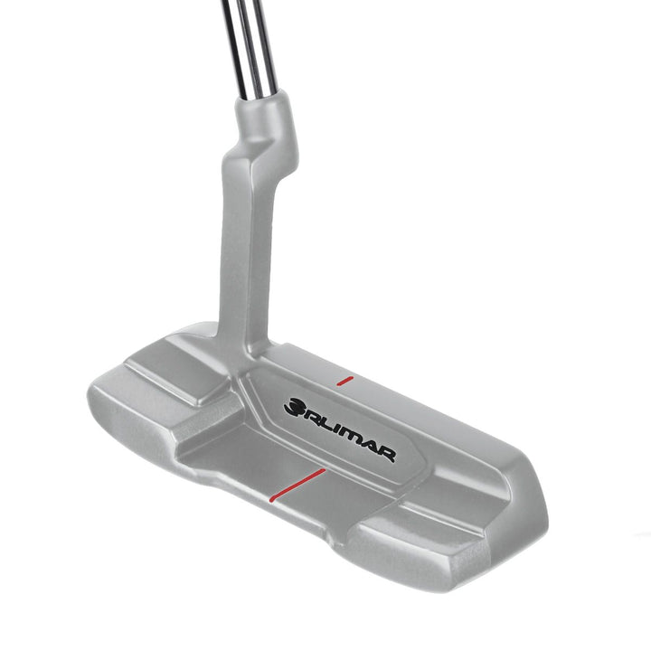 angled top and cavity view of a right handed Silver/Red Orlimar F1 Putter