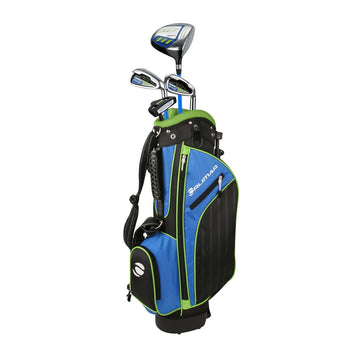 Orlimar ATS Junior Boys' Blue/Lime Series golf bag with 4 golf clubs