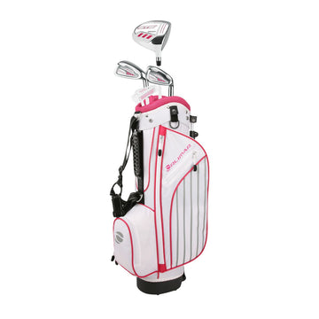 Orlimar ATS Junior Girls Pink Series golf bag with 4 golf clubs