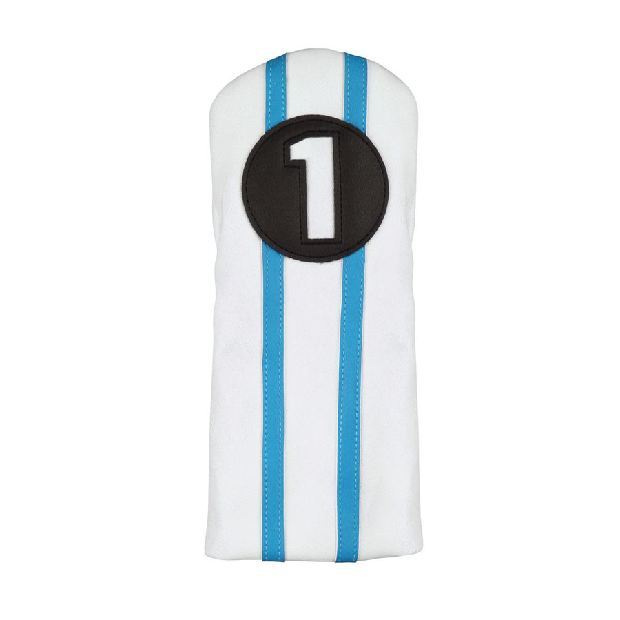 Orlimar ATS Junior Girls Sky Blue Series white driver headcover with light blue stripes