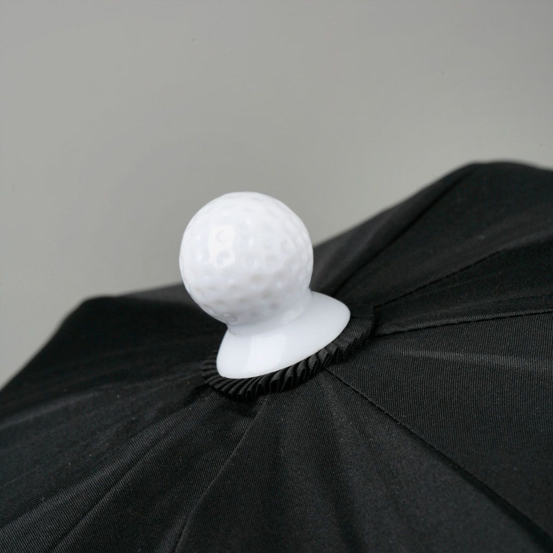 simulated white golf ball on the top of an Orlimar Dri-Clubz Golf Bag Umbrella