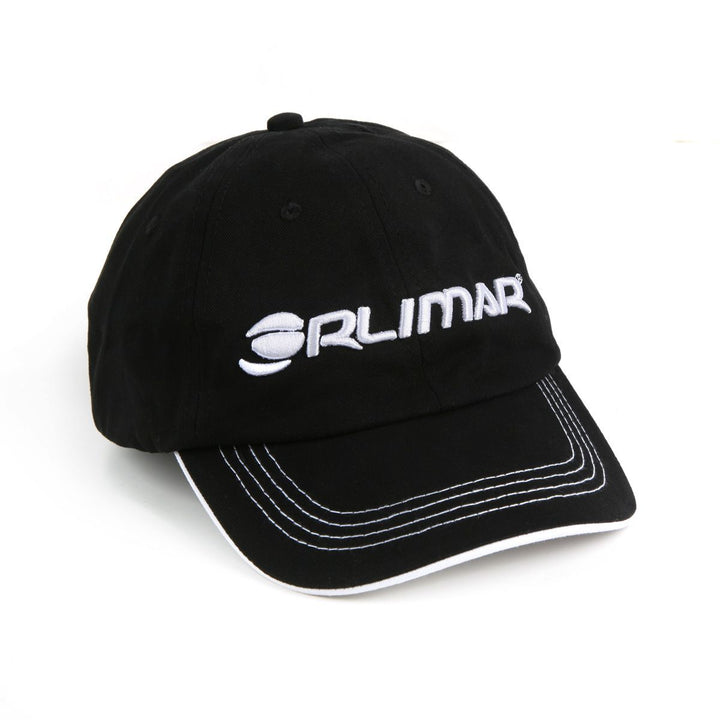 angled top and front view of an Orlimar Golf Black Adjustable Hat