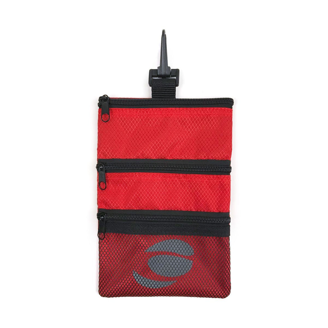 front view of a red Orlimar Golf Detachable Accessory Pouch