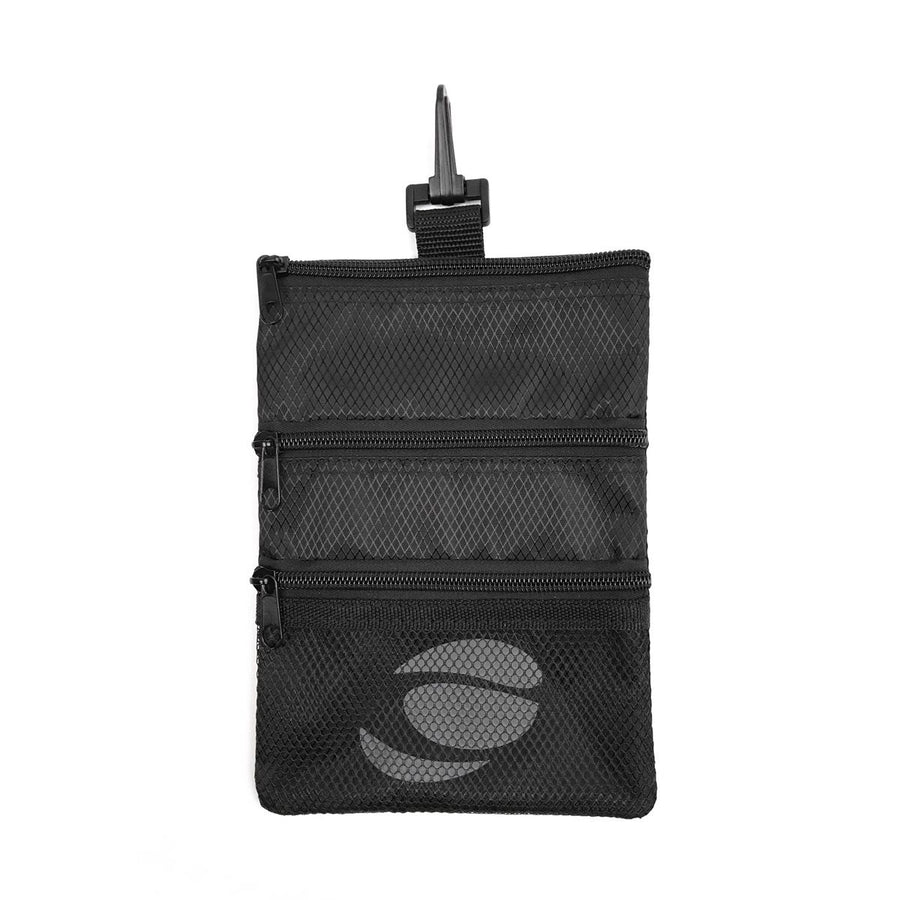 front view of a black Orlimar Golf Detachable Accessory Pouch
