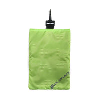 back view of a lime green Orlimar Golf Detachable Accessory Pouch