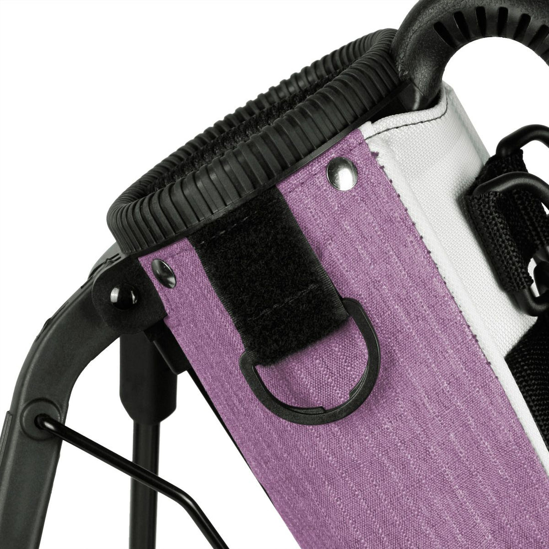 towel ring and Velcro glove attachment on a lilac purple Orlimar Pitch &