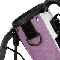 towel ring and Velcro glove attachment on a lilac purple Orlimar Pitch 'N Putt Lightweight Stand Carry Bag