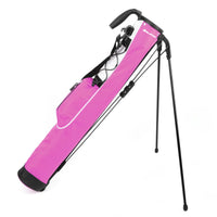 rose pink Orlimar Pitch 'N Putt Lightweight Stand Carry Bag with stand legs out