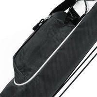 zippered accessories pocket on a slate gray Orlimar Pitch 'N Putt Lightweight Stand Carry Bag